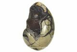 Septarian Dragon Egg Geode - Black Crystals #224201-2